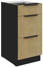 Spodnja omara Cremona - hrast/črna - 40 D 3S BB 