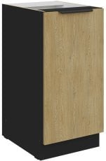 Spodnja omara Cremona - hrast/črna - 40 D 1F BB
