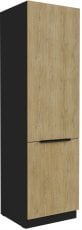Visoka omara Cremona - hrast/črna - 60 LO-210 2F