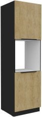 Visoka omara Cremona - hrast/črna - 60 DP-210 2F