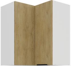 Zgornja kotna omara Cremona - hrast/bela - 60x60 GN-72 2F (90°)