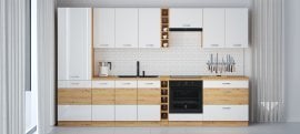 Kuhinjski sestav Artisan 335 cm - bela - sestav 1