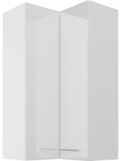Zgornja kotna omara Lara - bela sijaj - 60x60 GN-108 2F (90°) 