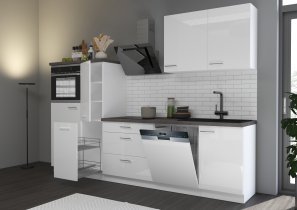 Stolarz-Lempert - Kuhinjski sestav Lara 280 cm - bel sijaj - 1 sestav