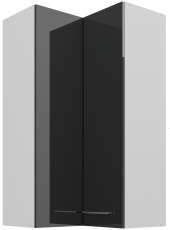 Zgornja kotna omara Lara - siva sijaj - 60x60 GN-108 2F (90°)