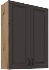 Zgornja omara Stilo - siva/hrast artisan - 80 G-108 2F 