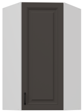 Zgornja kotna omara Stilo - siva/bela - 60x60 GN-108 1F (45°)