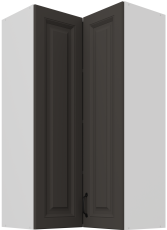 Zgornja kotna omara Stilo - siva/bela - 60x60 GN-108 2F (90°)