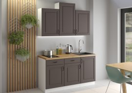 Kuhinjski sestav Stilo - siv/bel - 150 cm - 1 sestav