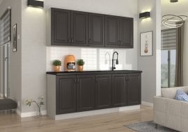 Kuhinjski sestav Stilo - siv/bel - 200 cm - 1 sestav