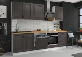 Kuhinjski sestav Stilo - siv/bel - 250 cm - 1 sestav