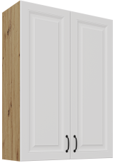 Zgornja omara Stilo - bela/hrast artisan - 80 G-108 2F