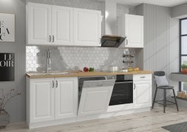 Kuhinjski sestav Stilo - bel - 250 cm - 2 sestav