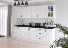 Kuhinjski sestav Stilo - bel - 260 cm - 1 sestav