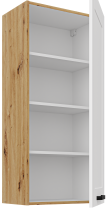 Stolarz-Lempert - Zgornja omara Luna - bel/artisan hrast - 50 G-108 1F