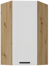 Zgornja kotna omara Luna - bel/artisan hrast - 60x60 GN-108 1F (45°)