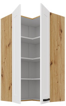 Stolarz-Lempert - Zgornja kotna omara Luna - bel/artisan hrast - 60x60 GN-108 2F (90°)