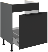 Stolarz-Lempert - Spodnja omara Aria - črna/antracit - 60 ZL 1S BB