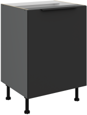 Spodnja omara Aria - črna/antracit - 60 D 1F BB