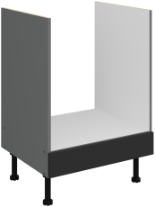 Spodnja omara za vgradno pečico Aria - črna/antracit - 60 D GAZ BB