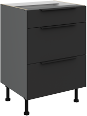 Spodnja omara Aria - črna/antracit - 60 D 3S BB