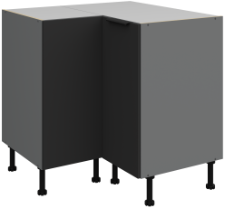 Spodnja kotna omara Aria - črna/antracit - 90x90 DN 2F BB