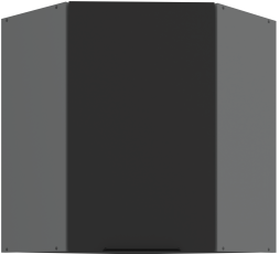 Zgornja kotna omara Aria - črna/antracit - 60x60 GN-72 1F (45°)