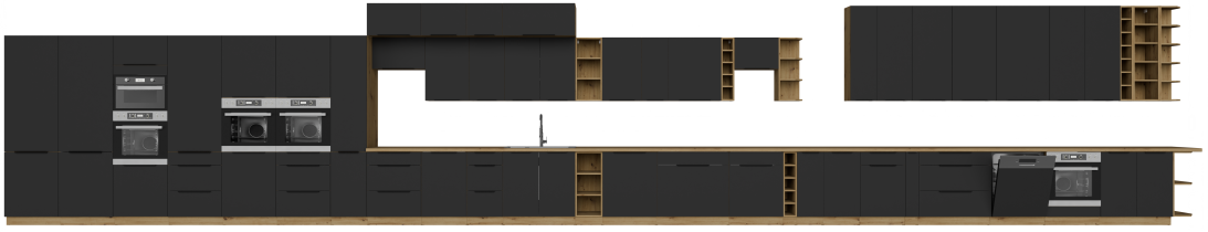 Stolarz-Lempert - Spodnja omara Aria - črna/artisan hrast - 60 ZL 1S BB