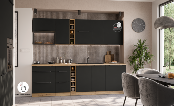 Stolarz-Lempert - Spodnja omara Aria - črna/artisan hrast - 60 ZL 1S BB