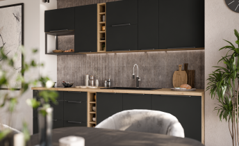 Stolarz-Lempert - Spodnja omara Aria - črna/artisan hrast - 60 ZL 1S BB