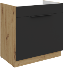 Spodnja omara Aria - črna/artisan hrast - 80 ZL 1S BB