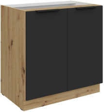 Spodnja omara Aria - črna/artisan hrast - 80 D 2F BB