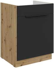 Spodnja omara Aria - črna/artisan hrast - 60 ZL 1S BB