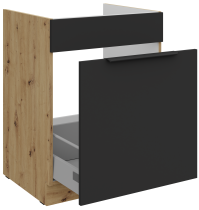 Stolarz-Lempert - Spodnja omara Aria - črna/artisan hrast - 60 ZL 1S BB