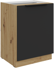 Spodnja omara Aria - črna/artisan hrast - 60 D 1F BB