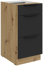 Spodnja omara Aria - črna/artisan hrast - 40 D 3S BB