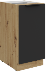 Spodnja omara Aria - črna/artisan hrast - 40 D 1F BB
