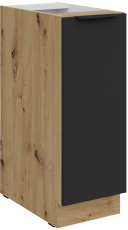 Spodnja omara Aria - črna/artisan hrast - 30 D CARGO BB