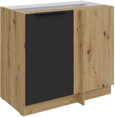Spodnja omara Aria - črna/artisan hrast - 105 ND 1F BB