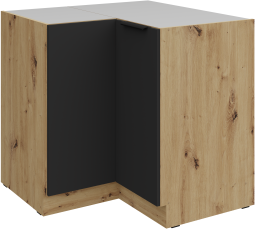 Spodnja omara Aria - črna/artisan hrast - 90x90 DN 2F BB