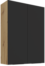 Zgornja omara Aria - črna/artisan hrast - 80 G-108 2F