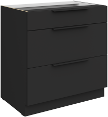 Spodnja omara Aria - črna - 80 D 3S BB