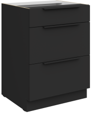 Spodnja omara Aria - črna - 60 D 3S BB