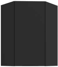 Zgornja kotna omara Aria - črna - 60x60 GN-90 1F (45°)