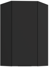 Zgornja kotna omara Aria - črna - 60x60 GN-108 1F (45°)