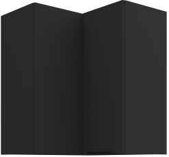 Zgornja kotna omara Aria - črna - 60x60 GN-72 2F (90°)