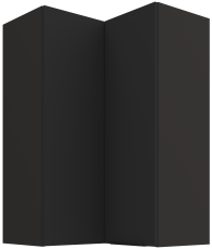 Zgornja kotna omara Aria - črna - 60x60 GN-90 2F (90°)