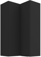 Zgornja kotna omara Aria - črna - 60x60 GN-108 2F (90°)