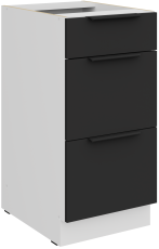 Spodnja omara Aria - črna/bela - 40 D 3S BB 