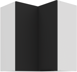 Zgornja kotna omara Aria - črna/bela - 60x60 GN-72 2F (90°)